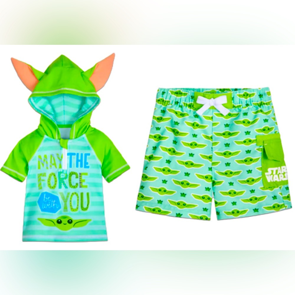 Disney Star Wars Baby Yoda Toddler Swim Set! Size 18-24 mo.$25 + discount ship!